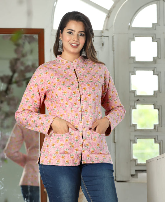 Jaipuri Quilted Reversible Both Side Rajasthani Cotton Printed Jacket