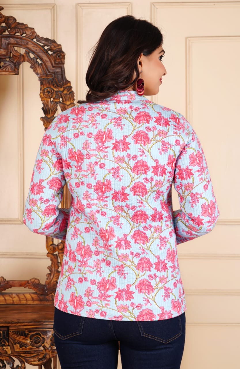 Jaipuri Quilted Reversible Both Side Rajasthani Cotton Printed Jacket