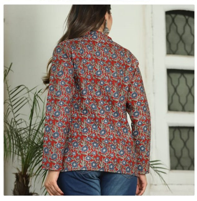 Jaipuri Quilted Reversible Both Side Rajasthani Cotton Printed Jacket