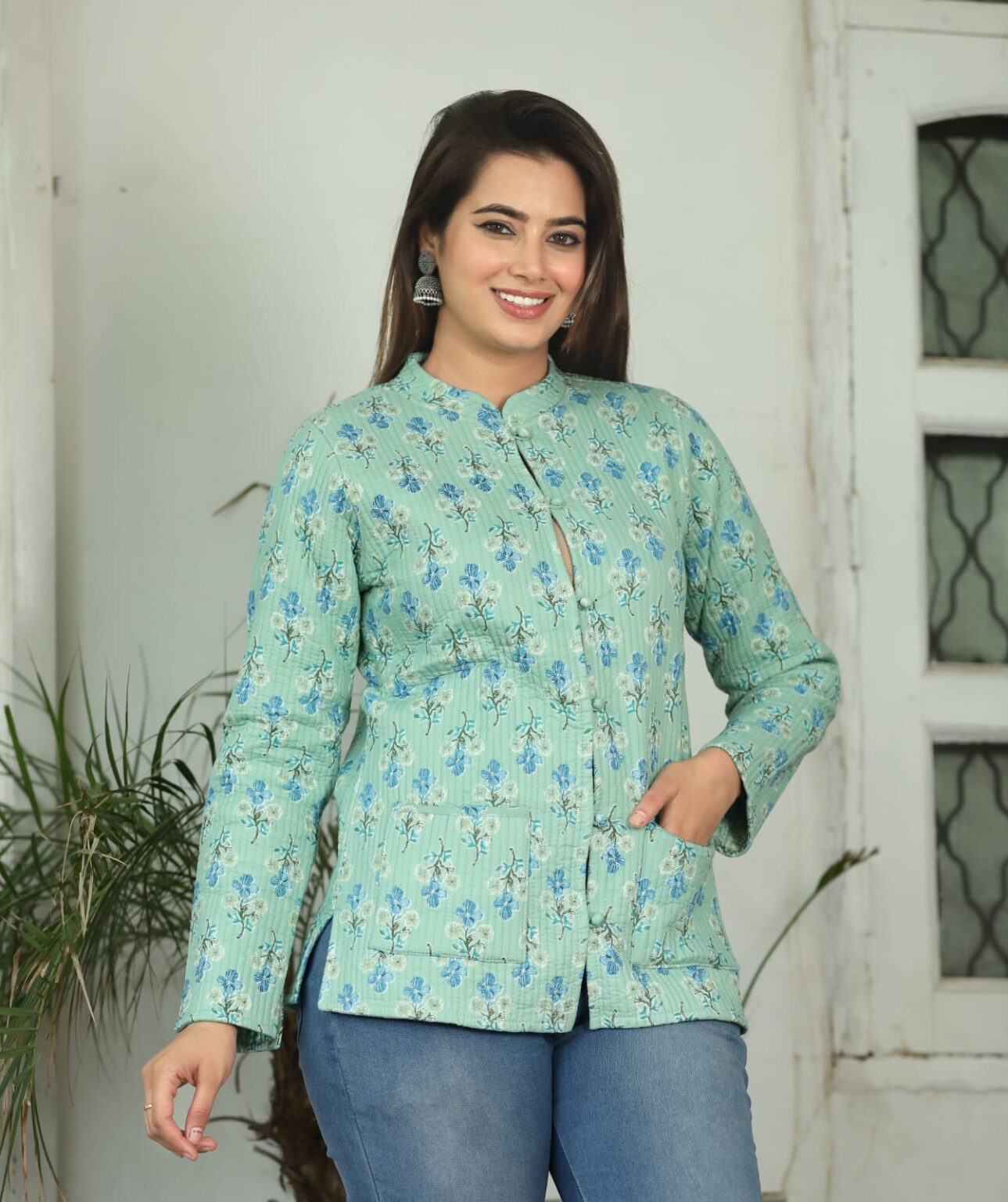 Jaipuri Quilted Reversible Both Side Rajasthani Cotton Printed Jacket