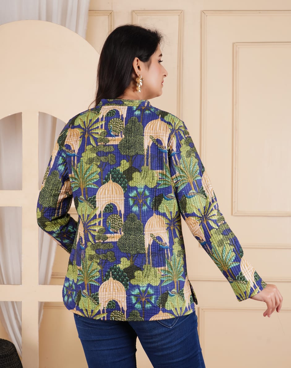 Jaipuri Quilted Reversible Both Side Rajasthani Cotton Printed Jacket