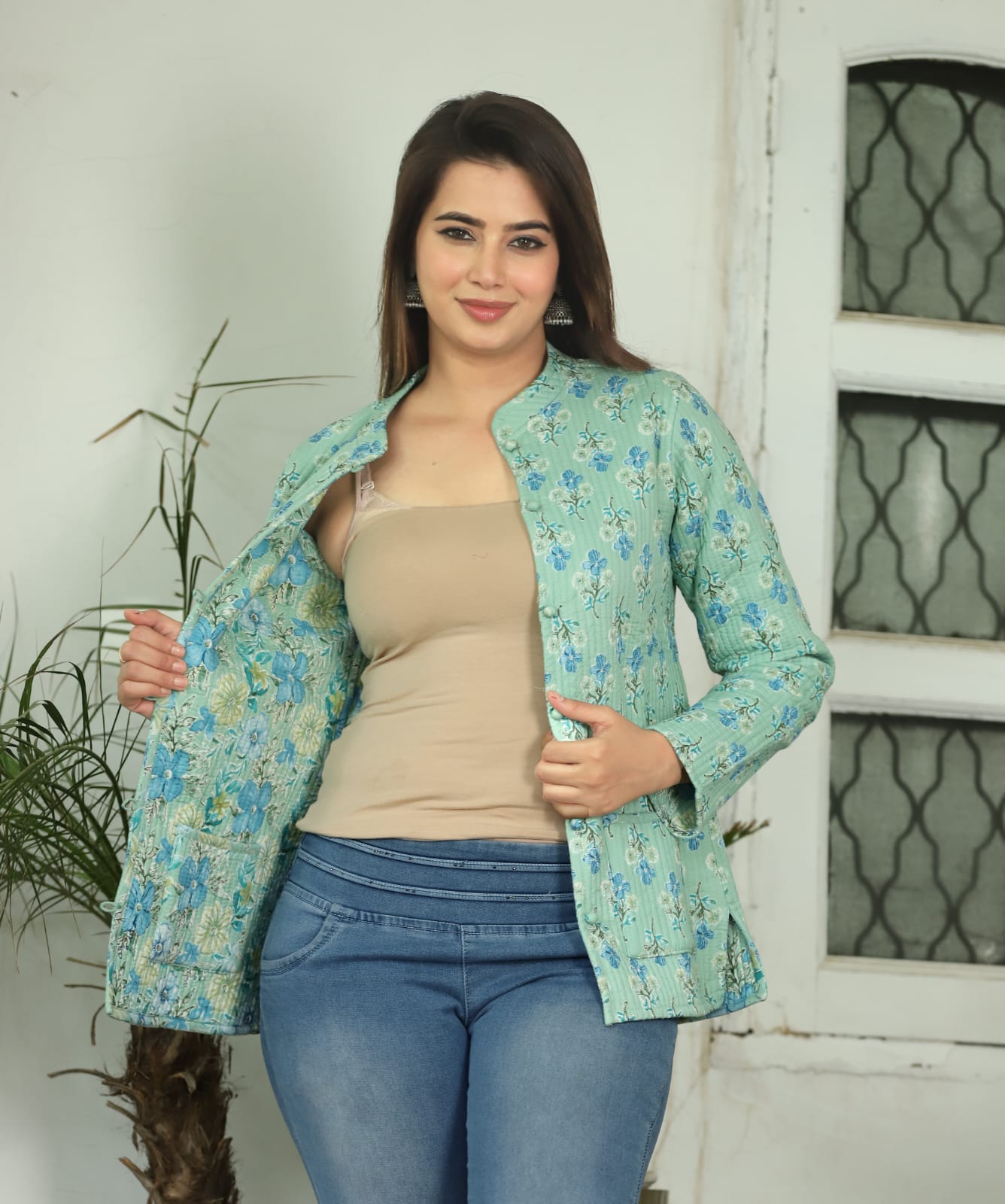 Jaipuri Quilted Reversible Both Side Rajasthani Cotton Printed Jacket